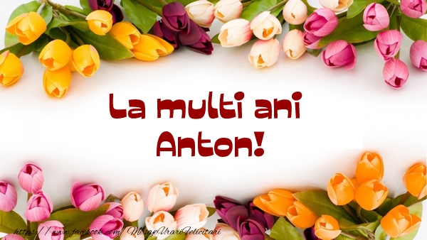 La multi ani Anton! - Felicitari de La Multi Ani cu flori