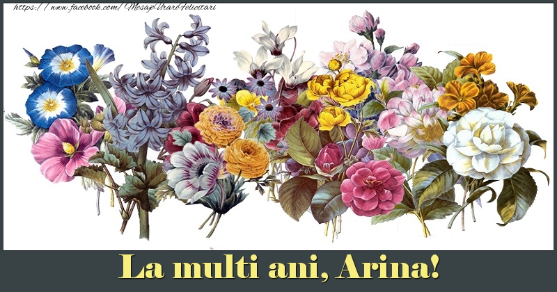 La multi ani, Arina! - Felicitari de La Multi Ani cu flori
