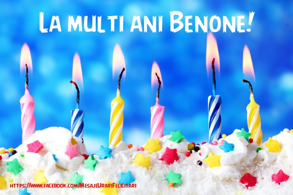 La multi ani Benone! - Felicitari de La Multi Ani cu tort