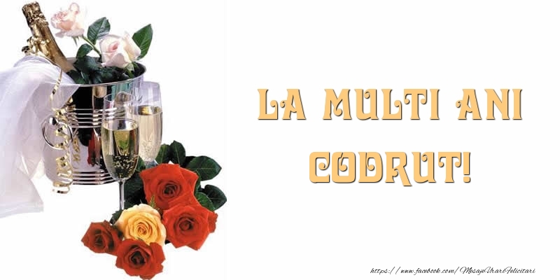 La multi ani Codrut! - Felicitari de La Multi Ani cu flori si sampanie