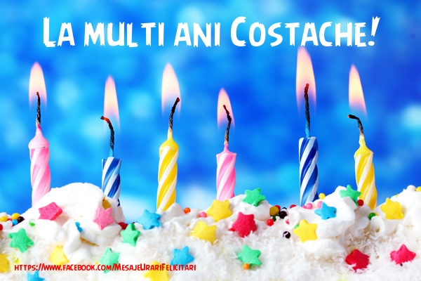 La multi ani Costache! - Felicitari de La Multi Ani cu tort