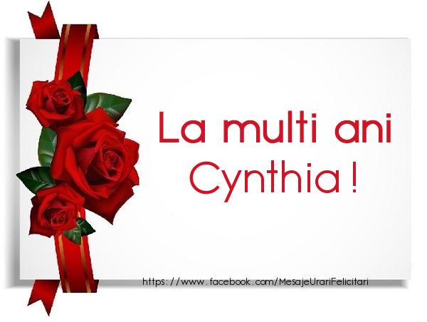  La multi ani Cynthia - Felicitari de La Multi Ani