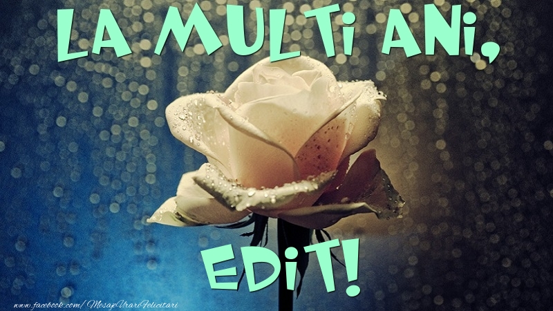 La multi ani, Edit - Felicitari de La Multi Ani cu trandafiri