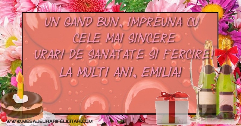 La multi ani, Emilia! - Felicitari de La Multi Ani