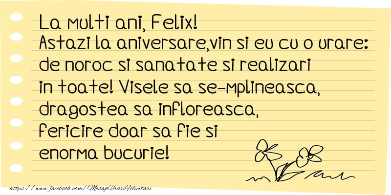  La multi ani Felix! - Felicitari de La Multi Ani