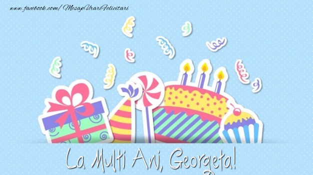 La multi ani, Georgeta! - Felicitari de La Multi Ani cu tort