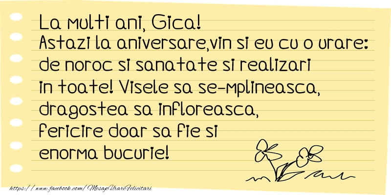 La multi ani Gica! - Felicitari de La Multi Ani