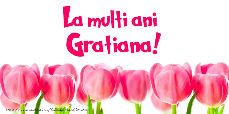 La multi ani Gratiana! - Felicitari de La Multi Ani cu lalele