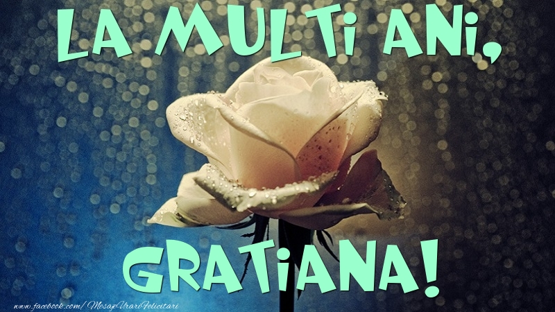 La multi ani, Gratiana - Felicitari de La Multi Ani cu trandafiri