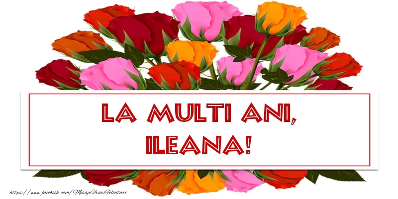 La multi ani, Ileana! - Felicitari de La Multi Ani cu trandafiri