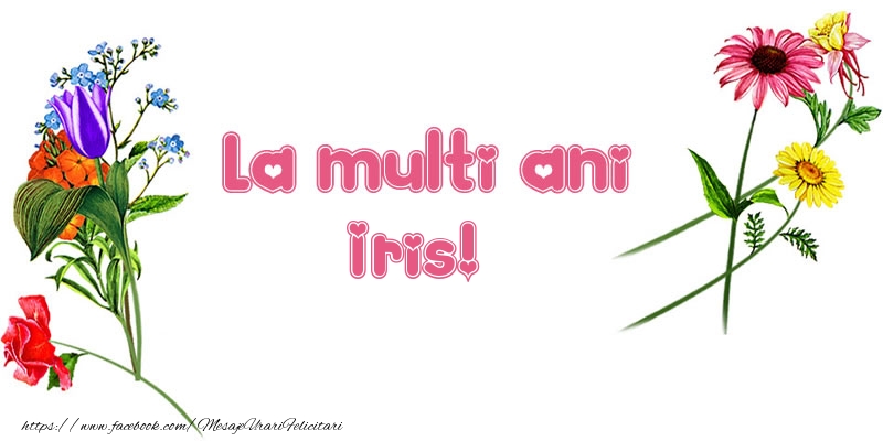 La multi ani Iris! - Felicitari de La Multi Ani cu flori