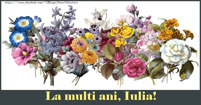 La multi ani, Iulia! - Felicitari de La Multi Ani cu flori