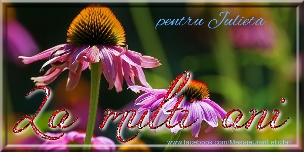 pentru Julieta La multi ani - Felicitari de La Multi Ani cu flori
