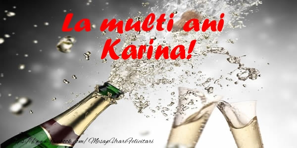 La multi ani Karina! - Felicitari de La Multi Ani cu sampanie