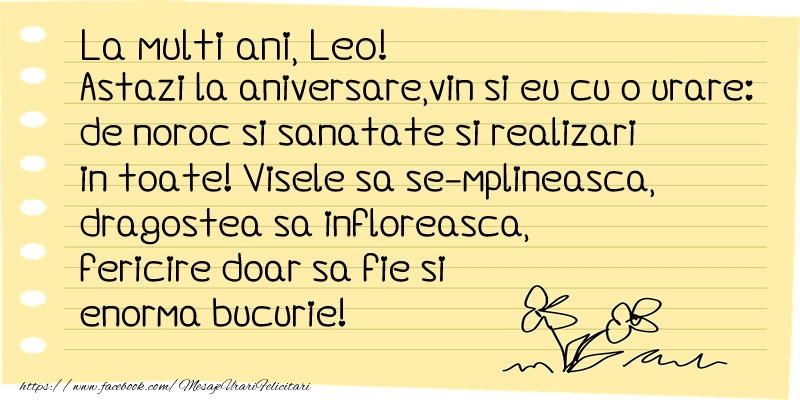 La multi ani Leo! - Felicitari de La Multi Ani