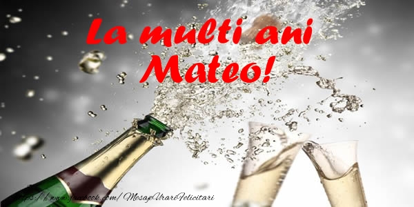 La multi ani Mateo! - Felicitari de La Multi Ani cu sampanie