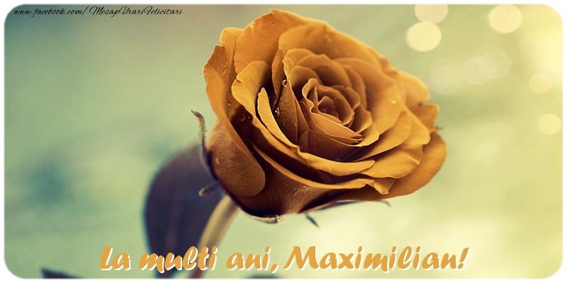 La multi ani, Maximilian! - Felicitari de La Multi Ani cu trandafiri