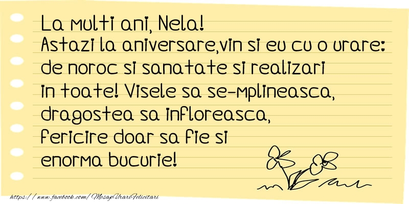 La multi ani Nela! - Felicitari de La Multi Ani