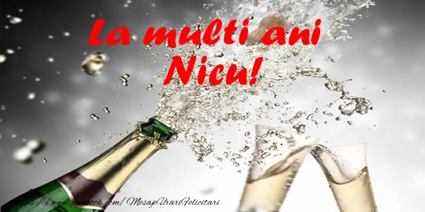 La multi ani Nicu! - Felicitari de La Multi Ani cu sampanie