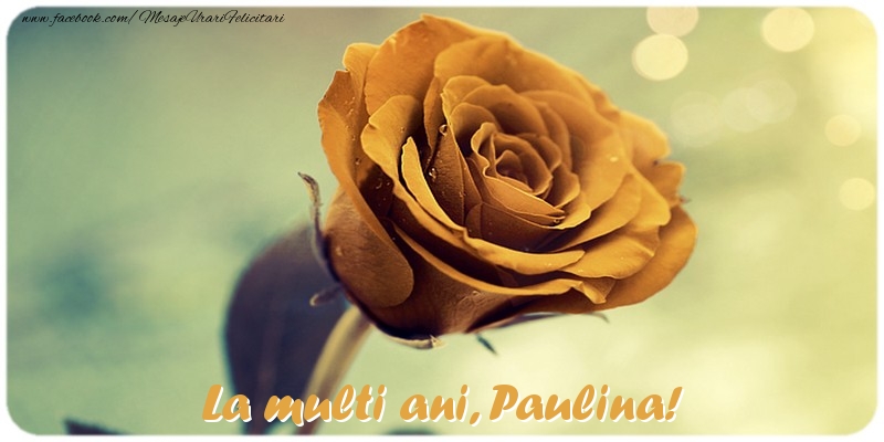 La multi ani, Paulina! - Felicitari de La Multi Ani cu trandafiri
