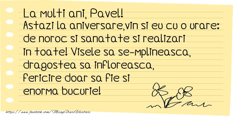  La multi ani Pavel! - Felicitari de La Multi Ani