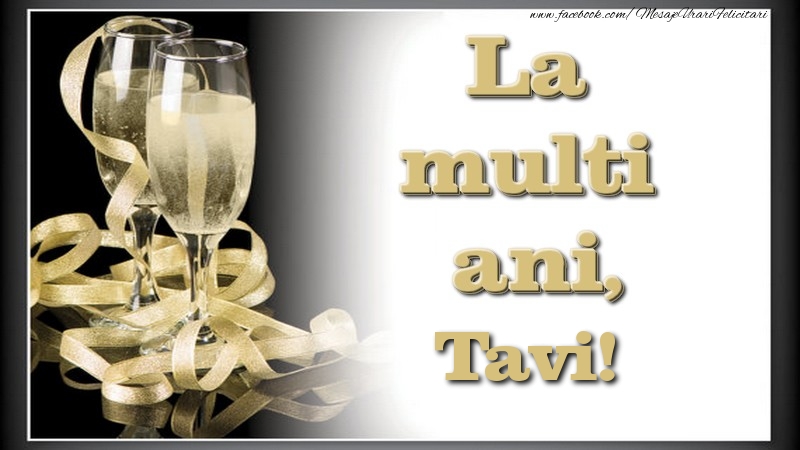 La multi ani, Tavi - Felicitari de La Multi Ani cu sampanie