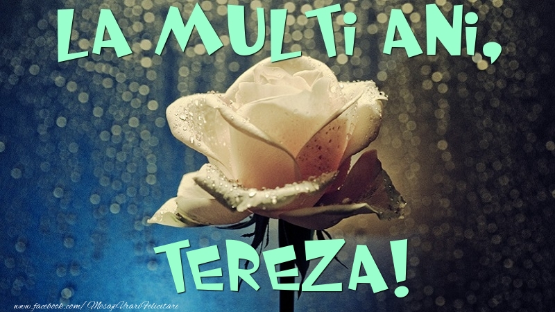 La multi ani, Tereza - Felicitari de La Multi Ani cu trandafiri