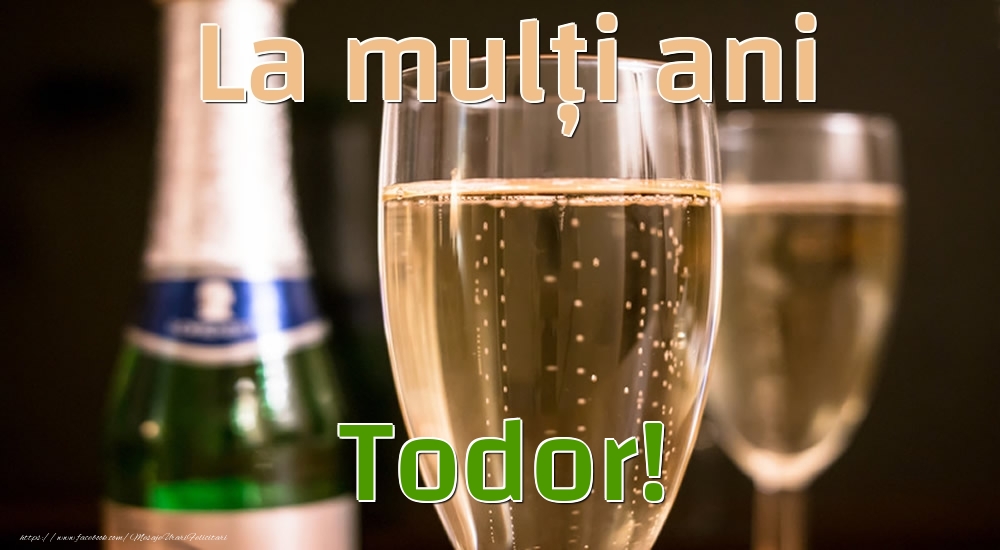 La mulți ani Todor! - Felicitari de La Multi Ani cu sampanie